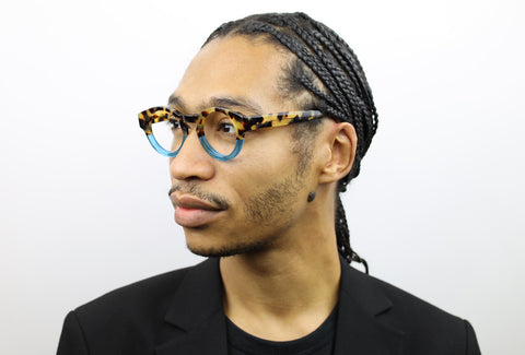Man wearing these luxury designer SEE Eyeglasses