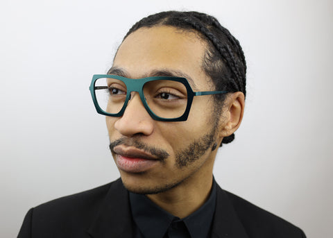 man wearing these luxury designer SEE Eyeglasses