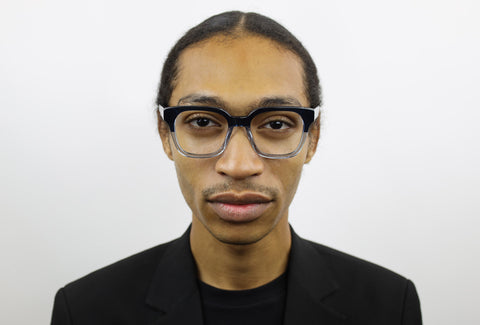 Man wearing these luxury designer SEE Eyeglasses