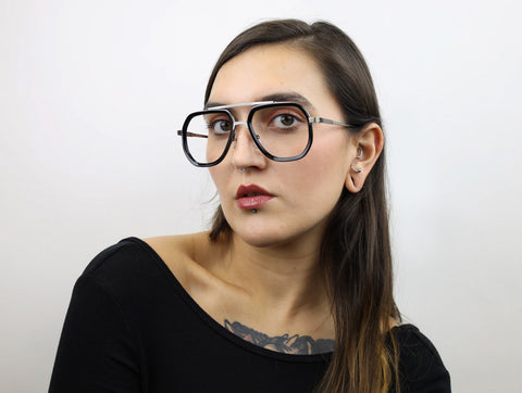 Woman wearing these SEE Eyeglasses