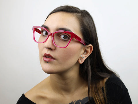 Woman wearing these SEE Eyeglasses