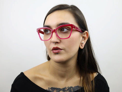 Woman wearing these SEE Eyeglasses