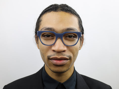 Man wearing these luxury designer SEE Eyeglasses