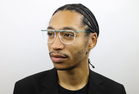 Man wearing these luxury designer SEE Eyeglasses