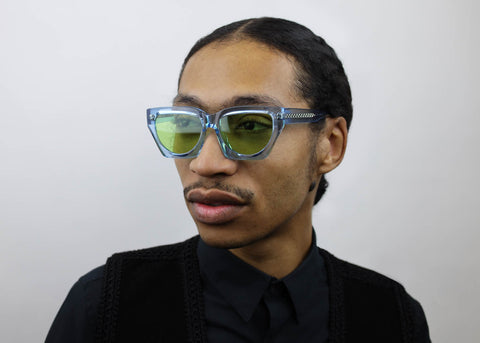 man wearing these SEE Eyeglasses