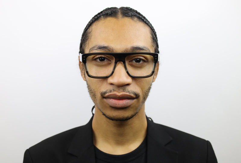 Man wearing these luxury designer SEE Eyeglasses