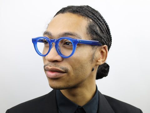 man wearing these luxury designer SEE Eyeglasses