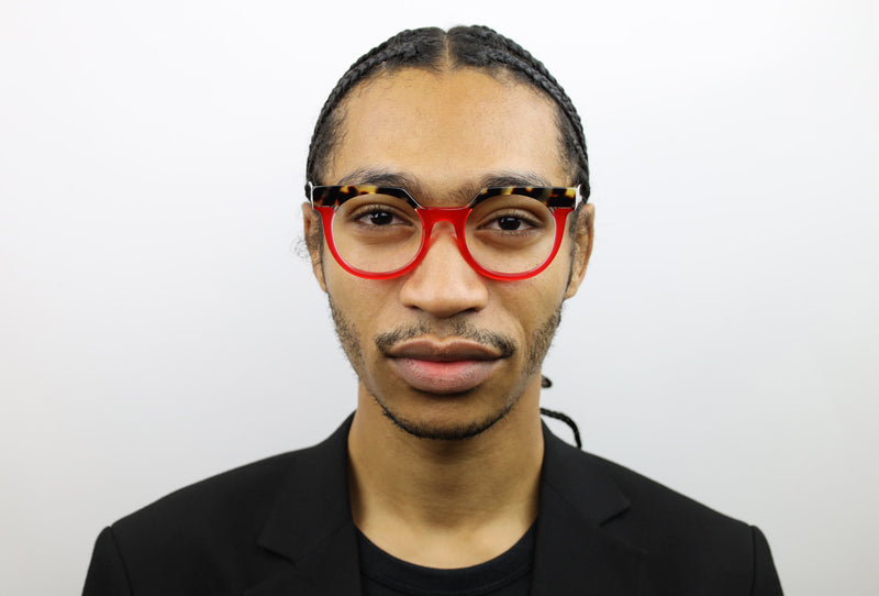 Man wearing these luxury designer SEE Eyeglasses