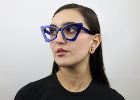Woman wearing these SEE Eyeglasses