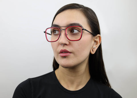 Woman wearing these SEE Eyeglasses