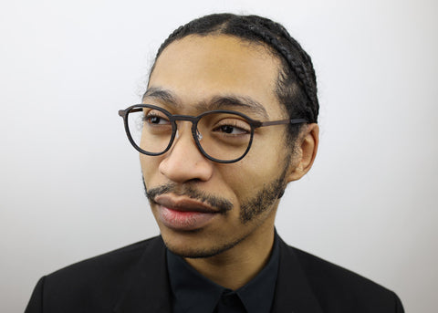 man wearing these luxury designer SEE Eyeglasses